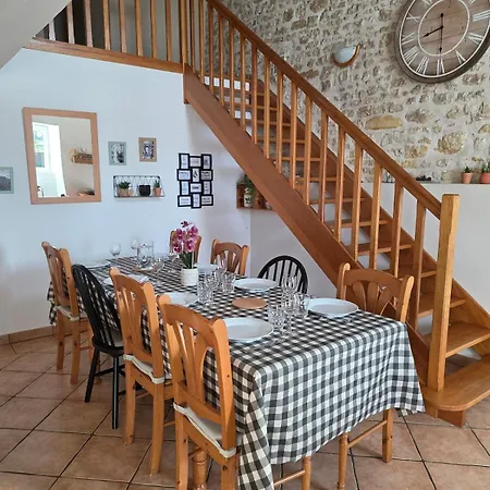 O Nid D'hirondelle Maison Conviviale En Pierres Avec Preau D'ete Thire